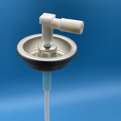 satın al One Inch Metered Aerosol Valve with Sliver Color and plastis stem tinplate Mounting Cup Çevrimiçi üretim