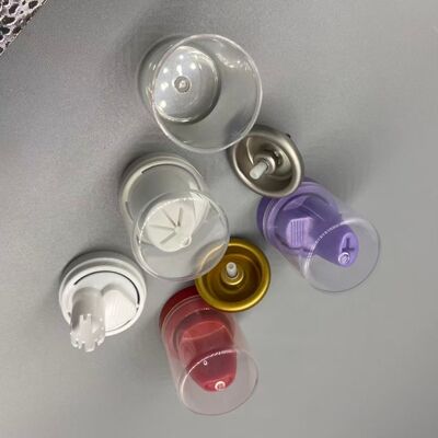 Profesyonel Ters Alüminyum Aerosol Valvu, Korozyona Dirençli ve Valf Üzerine Çanta Hazır Tasarımı ile 360° Saç Mousse dağıtımı için
